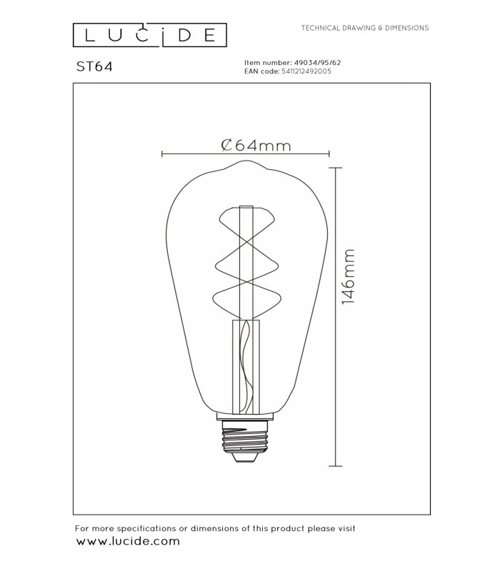 St64 Filament bulb Ø6