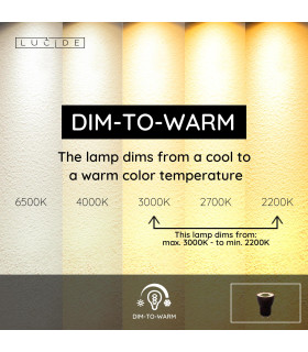 Mr11 Led bulb Ø3.5cm LED Dim to warm - GU10 2200K/3000K - Black-2
