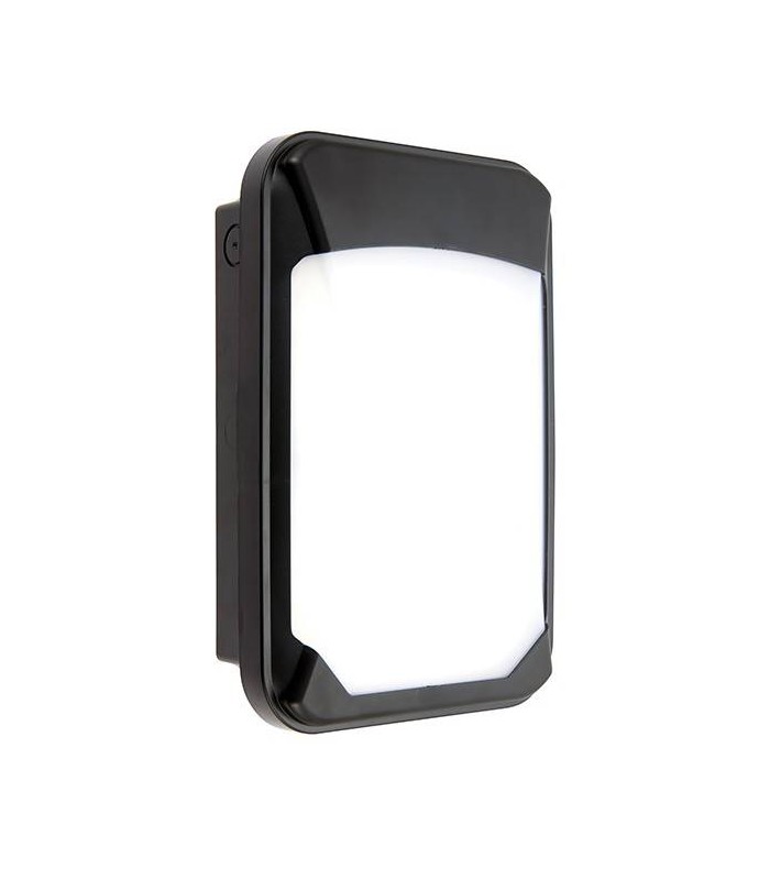 Integrated LED Outdoor Mini Microwave Wall Light Black IP65 - 1