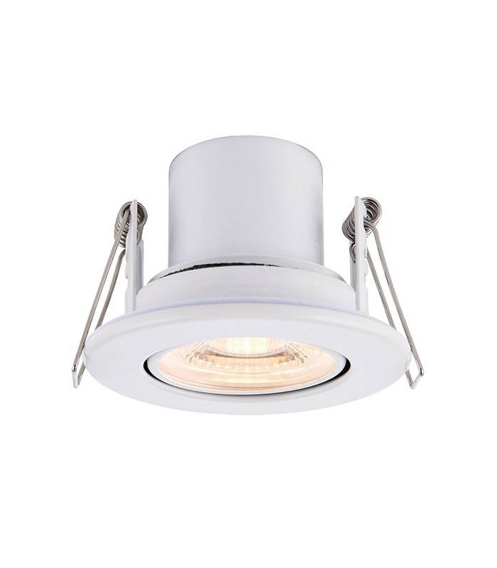 Fire Rated Integrated LED Tilt Recessed Light Matt White, Acrylic - 1