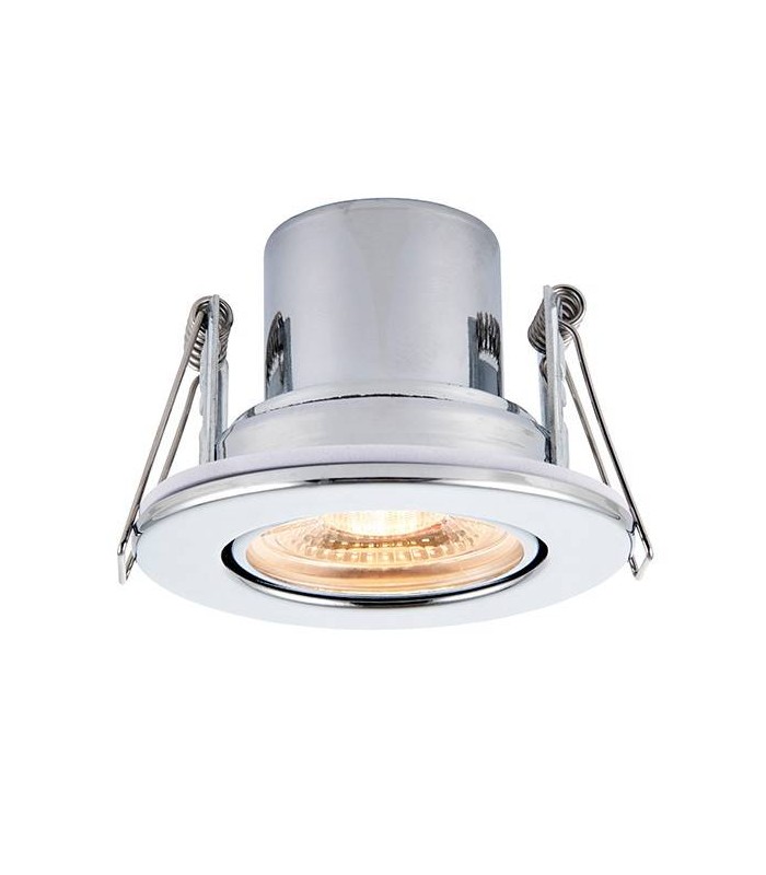 Fire Rated Integrated LED Tilt Recessed Light Chrome Plate, Acrylic - 1