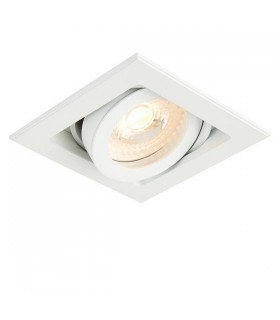 LED Single Recessed Light Matt White - 1