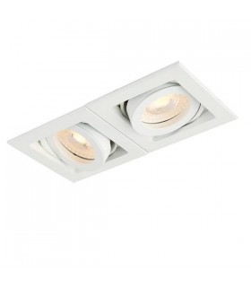 LED Twin Recessed Light Matt White - 1