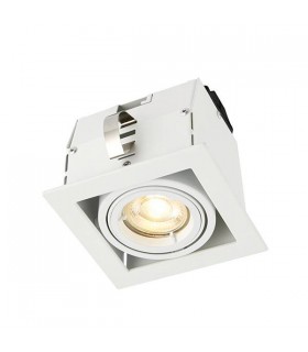 LED Single Tiltable Recessed Light Matt White - 1