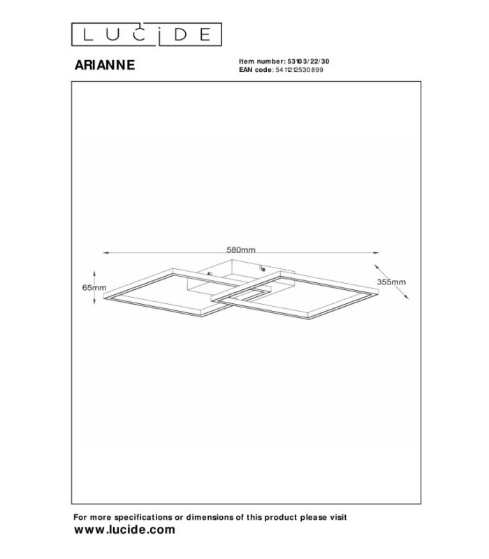 Arianne Flush ceiling light - LED CCT 1x23W 2700K/4000K - Black-6
