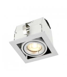 LED Single Tiltable Recessed Light Matt Silver - 1