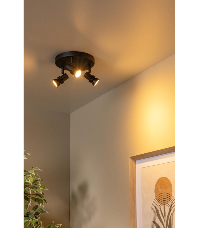 Kianti Ceiling spotlight Ø21cm 3xGU10 - Black-4