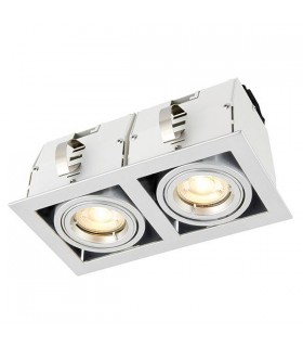 LED Twin Tiltable Recessed Light Satin Silver - 1