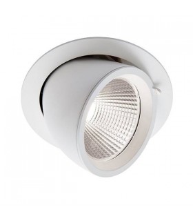 Integrated LED Recessed Light Matt White, Glass - 1
