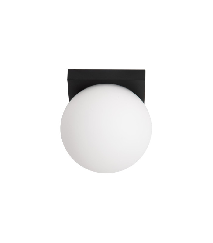 Tassa Flush ceiling light Bathroom Ø13.5cm LED Dim to warm 1800K/3000K IP40 - Black-3