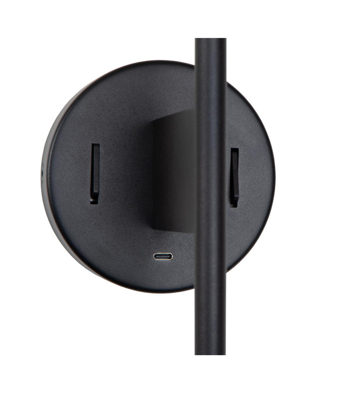 Magic Wall light - 1xE27 - With USB charging point - Black-9
