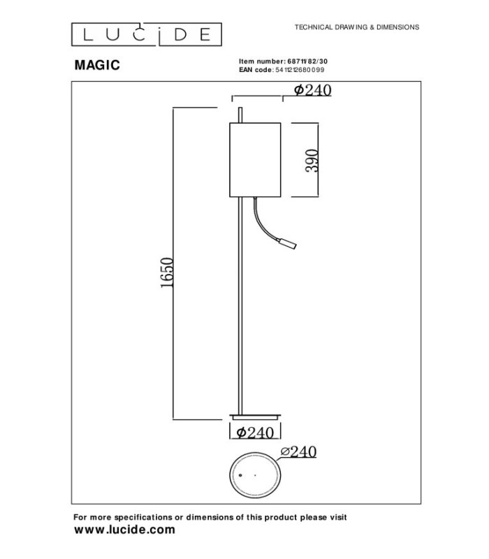 Magic Floor lamp Ø24cm 1xE27 - Black-7