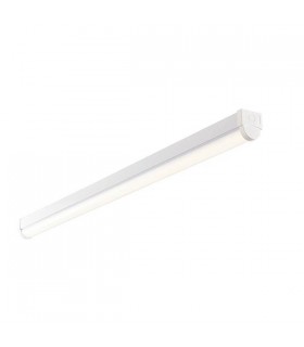 Integrated LED 5ft Linear Batten Flush Light Opal, Gloss White - 1