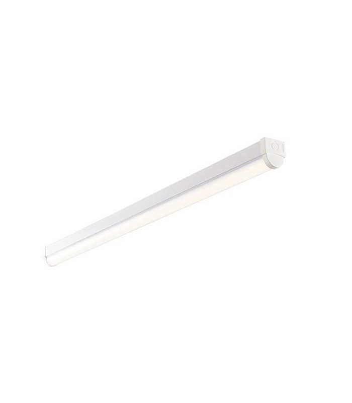 Integrated LED Linear Emergency Batten Flush Light Opal, Gloss White - 1