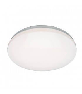 Integrated LED Bathroom Microwave Flush Light Gloss White, Frosted Pmma IP44 - 1