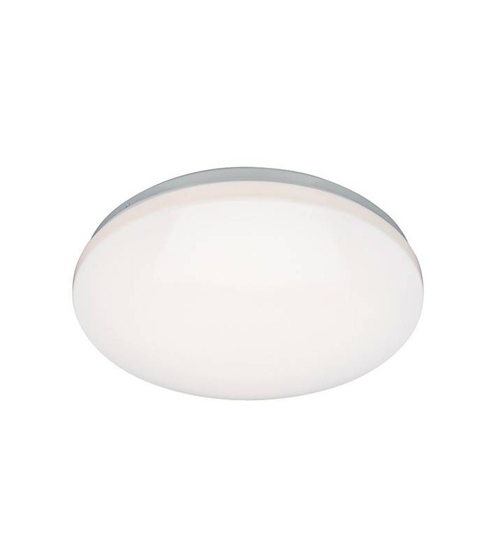 Integrated LED Bathroom Microwave Flush Light Gloss White, Frosted Pmma IP44 - 1