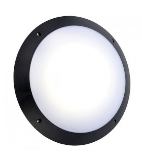 Integrated LED Outdoor Microwave Wall Light Matt Black Textured, Opal IP65 - 1