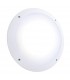 Integrated LED Outdoor Microwave Wall Light Matt White Textured, Opal IP65 - 1