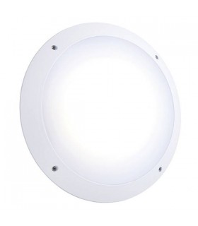 Integrated LED Outdoor Microwave Wall Light Matt White Textured, Opal IP65 - 1