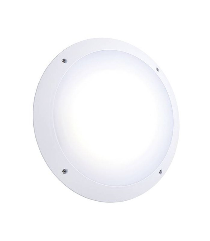 Integrated LED Outdoor Microwave Wall Light Matt White Textured, Opal IP65 - 1