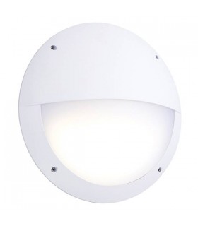 Integrated LED Outdoor Microwave Wall Light Matt White Textured, Opal IP65 - 1