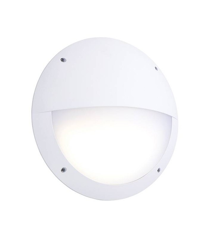 Integrated LED Outdoor Microwave Wall Light Matt White Textured, Opal IP65 - 1