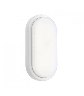 Integrated LED Outdoor Medium Wall Light Matt White Textured, Opal IP54 - 1