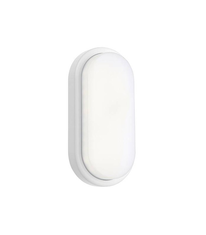 Integrated LED Outdoor Medium Wall Light Matt White Textured, Opal IP54 - 1