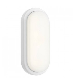 Integrated LED Outdoor Large Wall Light Matt White Textured, Opal IP54 - 1