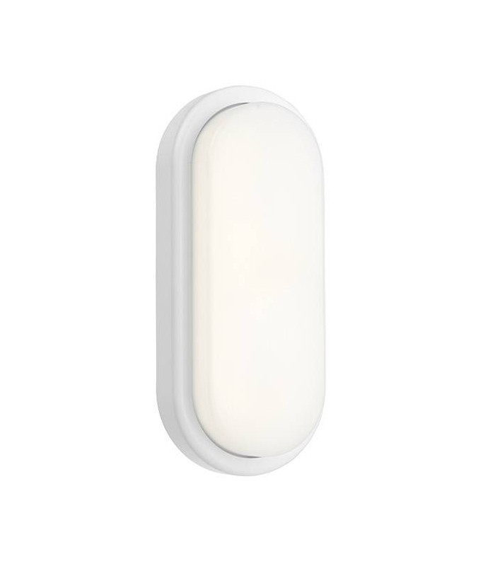 Integrated LED Outdoor Large Wall Light Matt White Textured, Opal IP54 - 1