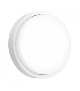 Integrated LED Outdoor Wall Light Matt White Textured, Opal IP54 - 1