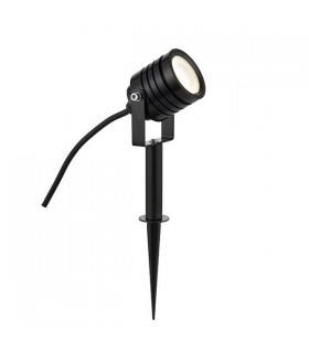 Integrated LED 1 Light Outdoor Spike Light Black Anodised, Frosted IP65 - 1