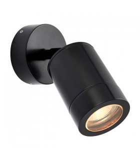 LED 1 Light Outdoor Spotlight Satin Black, Glass IP65 - 1