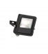 Integrated LED Outdoor Wall Flood Light Matt Black, Glass IP65 - 1