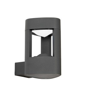 1 Light Outdoor Wall Light Frosted Acrylic, Dark Grey Paint IP54 - 1