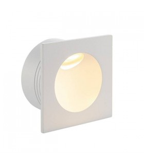 Integrated LED 1 Light Outdoor Recessed Light Textured Matt White, Glass IP65 - 1