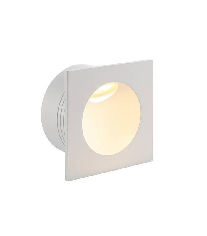 Integrated LED 1 Light Outdoor Recessed Light Textured Matt White, Glass IP65 - 1