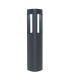 Outdoor Bollard Light Frosted Acrylic, Textured Dark Grey Paint IP54 - 1