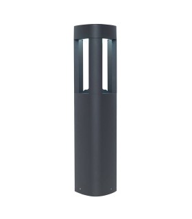 Outdoor Bollard Light Frosted Acrylic, Textured Dark Grey Paint IP54 - 1
