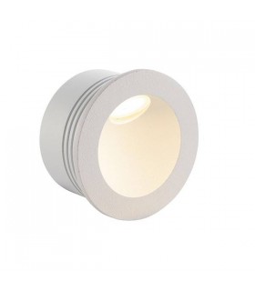 Integrated LED 1 Light Outdoor Recessed Light Textured Matt White, Glass IP65 - 1