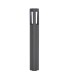 Outdoor Bollard Light Frosted Acrylic, Textured Dark Grey Paint IP54 - 1