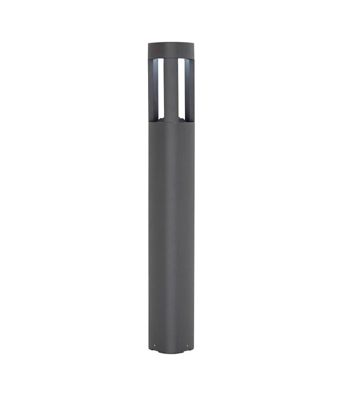 Outdoor Bollard Light Frosted Acrylic, Textured Dark Grey Paint IP54 - 1
