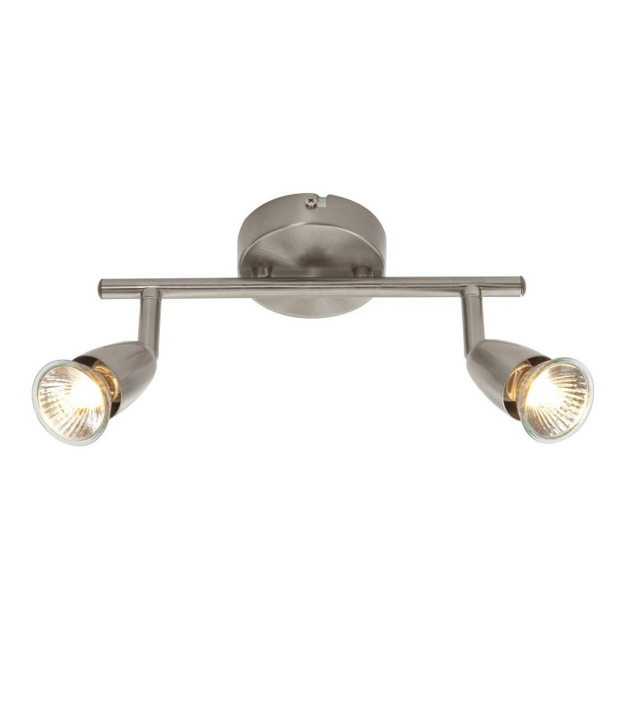2 Light Spotlight Satin Nickel, GU10 - 1