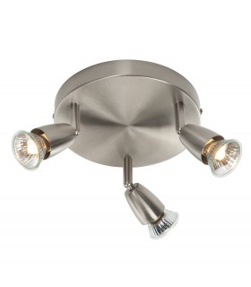 3 Light Spotlight Satin Nickel, GU10 - 1