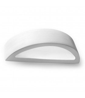 1 Light Ceramic Flush Wall Light White, E27 - 1