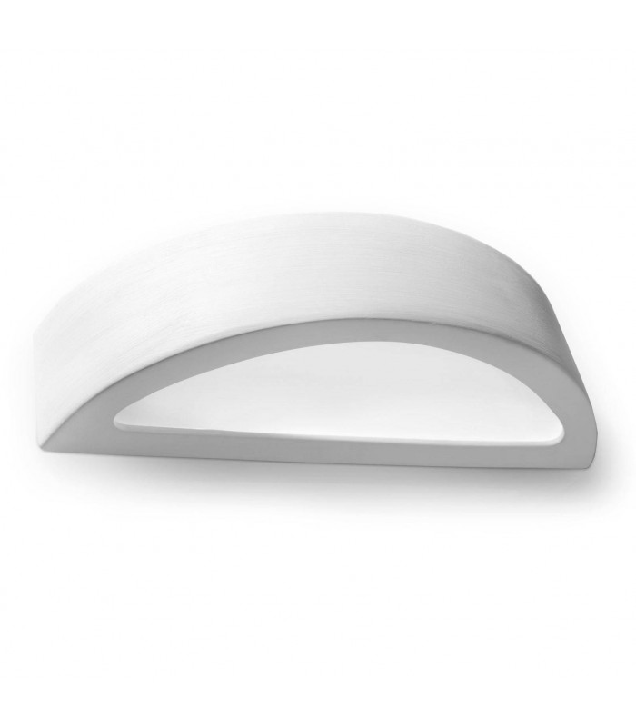 1 Light Ceramic Flush Wall Light White, E27 - 1