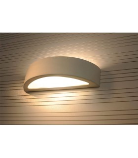 1 Light Ceramic Flush Wall Light White, E27 - 2