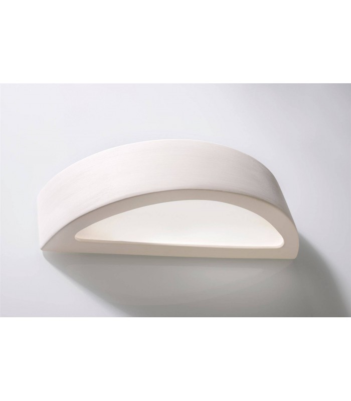 1 Light Ceramic Flush Wall Light White, E27 - 5