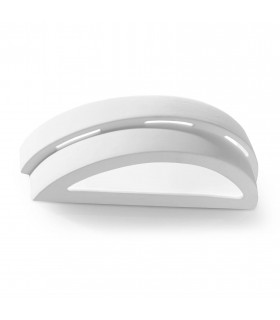 1 Light Ceramic Flush Wall Light White, E27 - 1