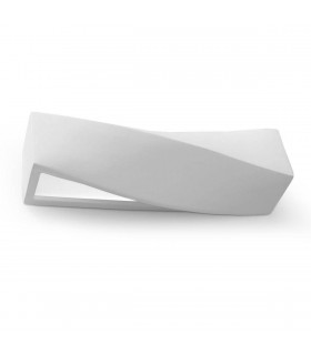 1 Light Ceramic Flush Wall Light White, E27 - 1